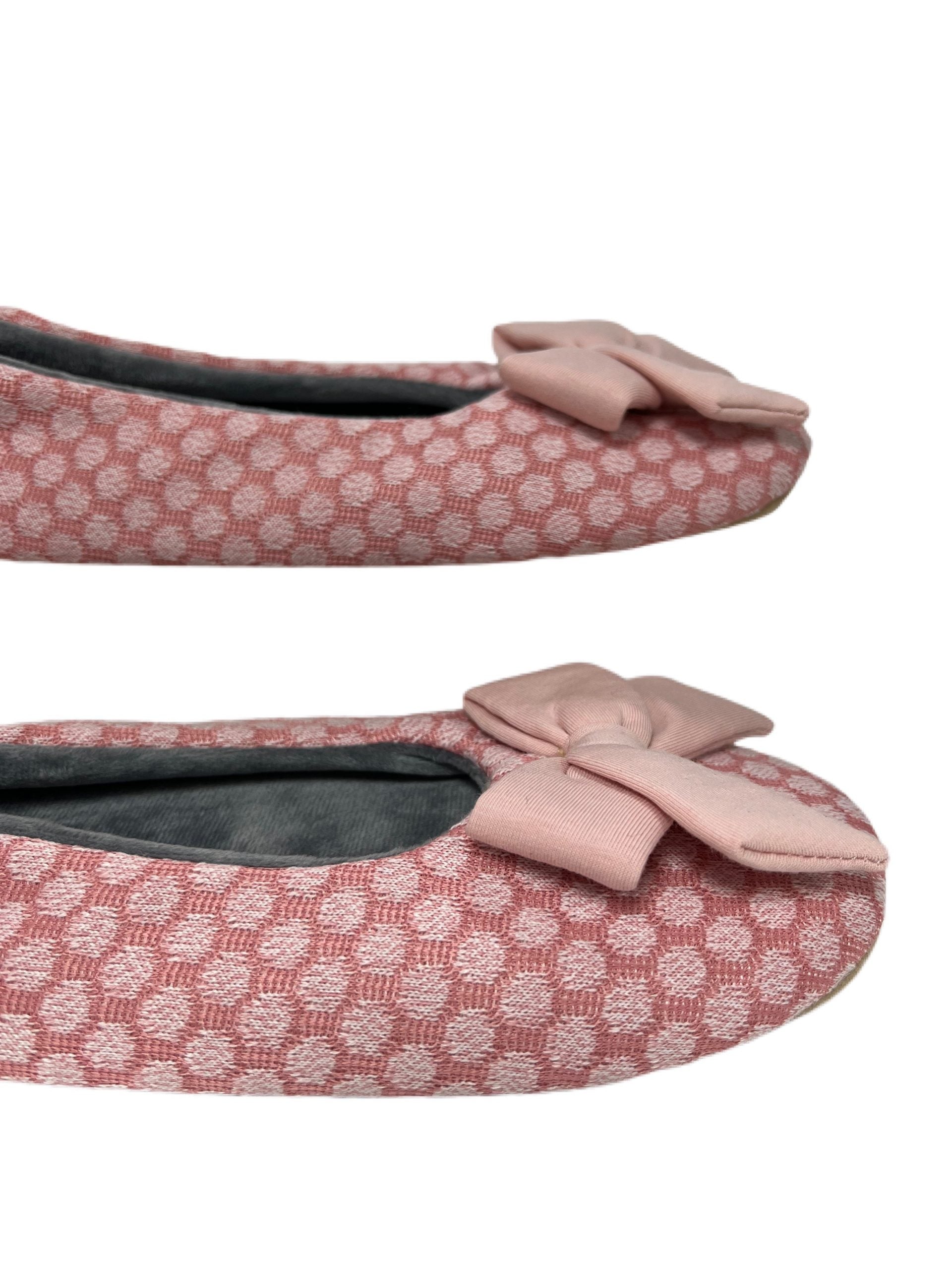 Bramble Ladies Grey Ballerina Slipper Socks | Grey Soft Knit Fleece Lining  - Cosy Warm Comfort Lounge Slippers | Non-Slip - Added Cushioning | UK Size  S-M: Amazon.co.uk: Fashion